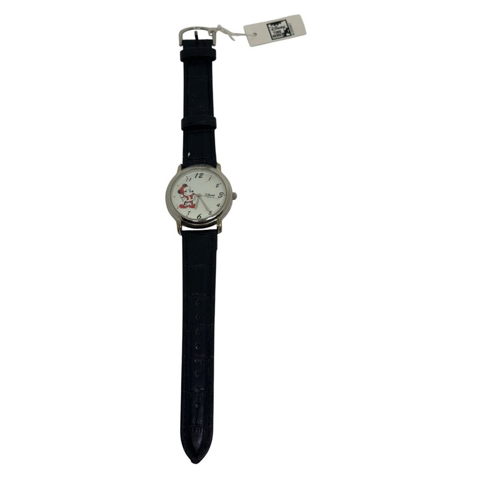 VTG Disney Mickey Mouse Special Edition Watch Black Strap Collector NOT WORKING
